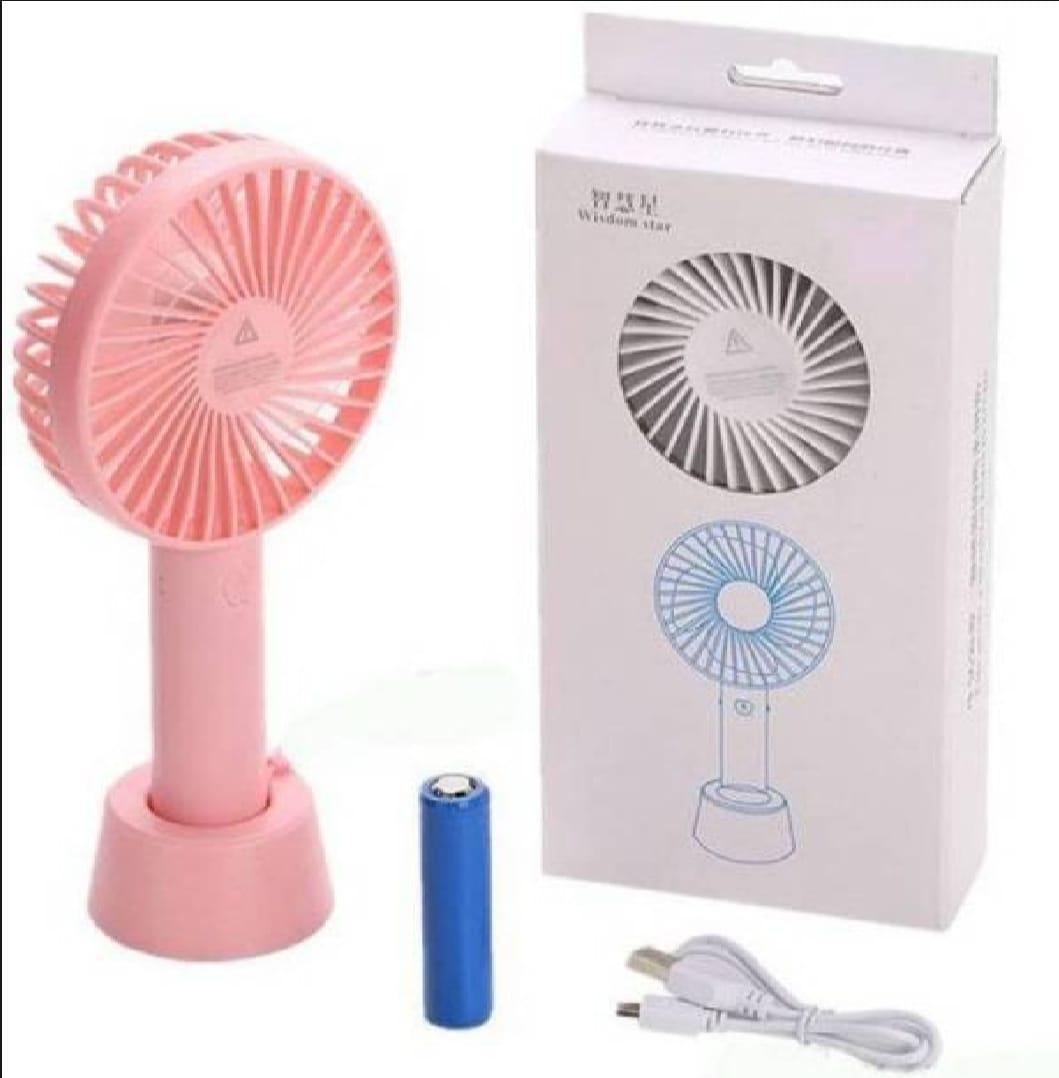 Compact Mini Rechargeable Fan - 1 Pc with 3 Adjustable Wind Speeds