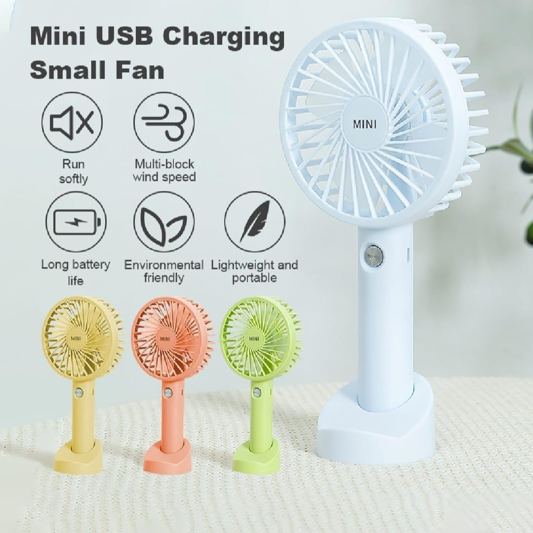 Compact Mini Rechargeable Fan - 1 Pc with 3 Adjustable Wind Speeds