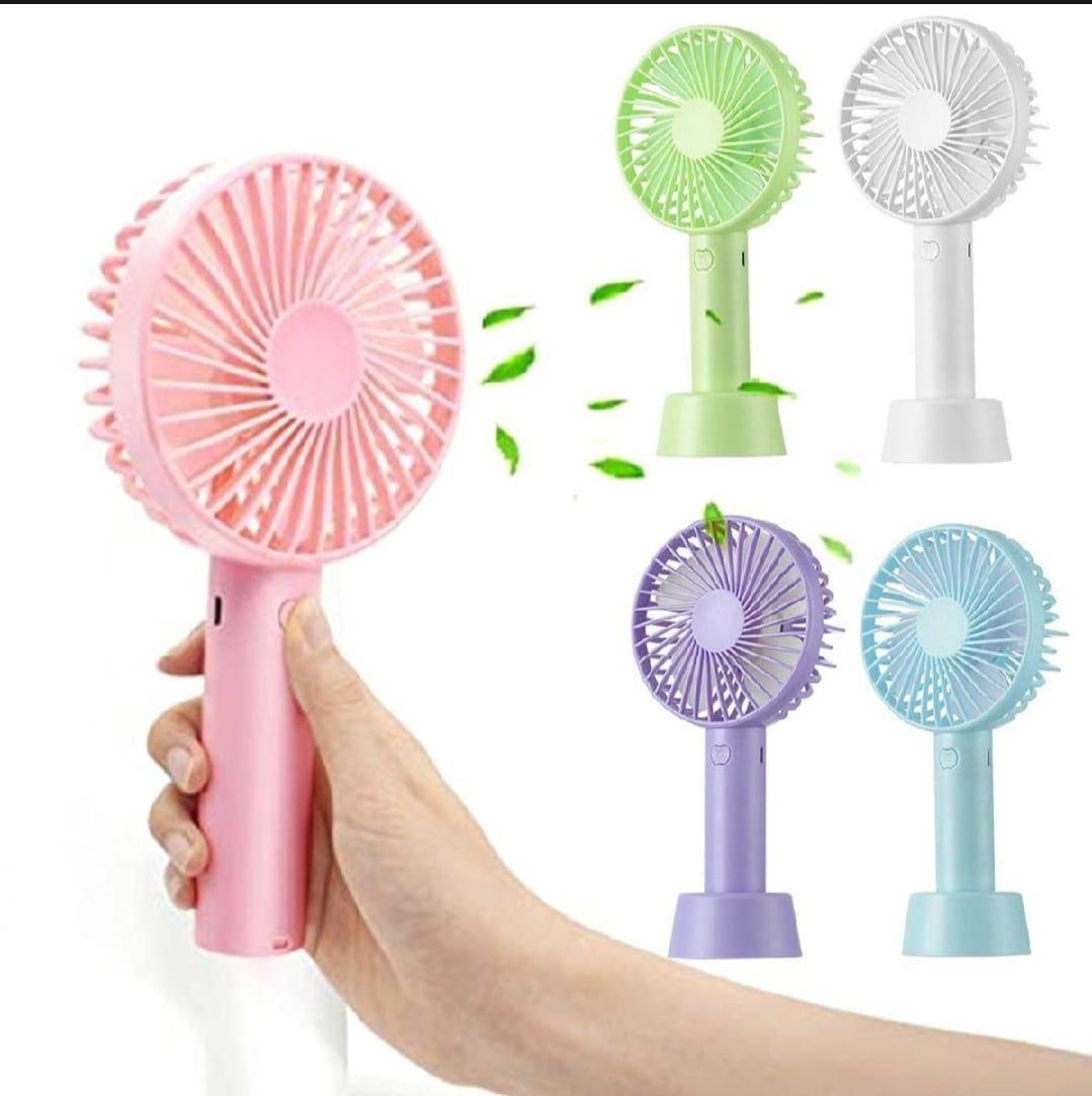 Compact Mini Rechargeable Fan - 1 Pc with 3 Adjustable Wind Speeds
