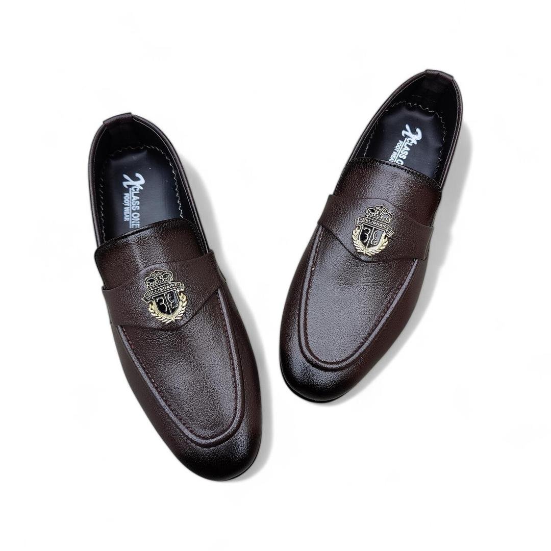 Men's Brown Synthetic Leather Dress Shoes - 1 Pcs for Formal & Casual Wear
