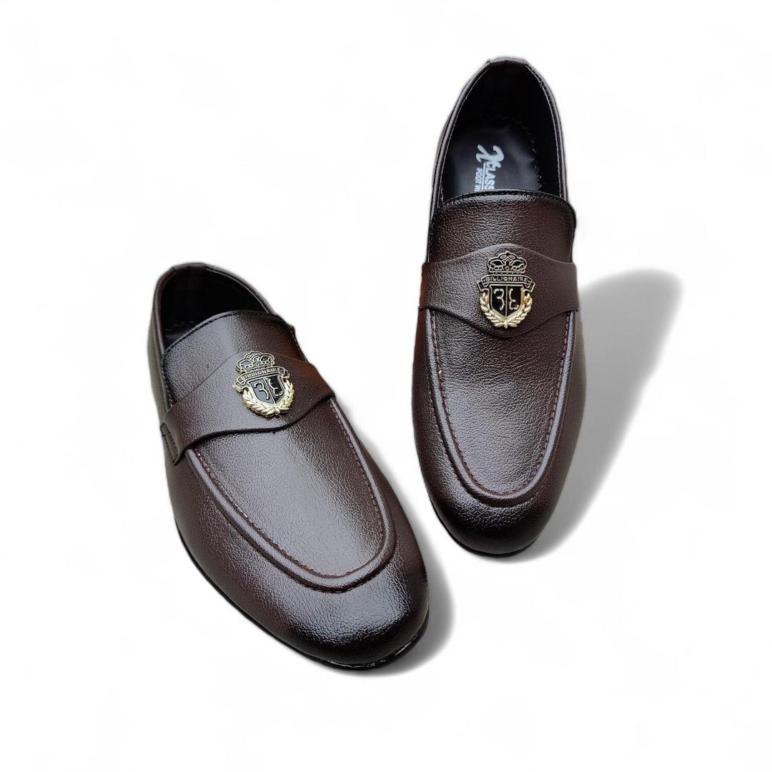 Men's Brown Synthetic Leather Dress Shoes - 1 Pcs for Formal & Casual Wear