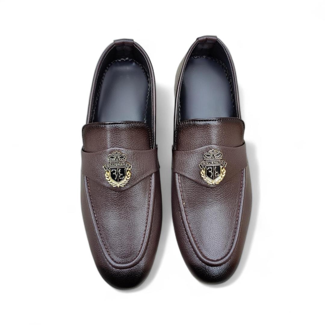 Men's Brown Synthetic Leather Dress Shoes - 1 Pcs for Formal & Casual Wear